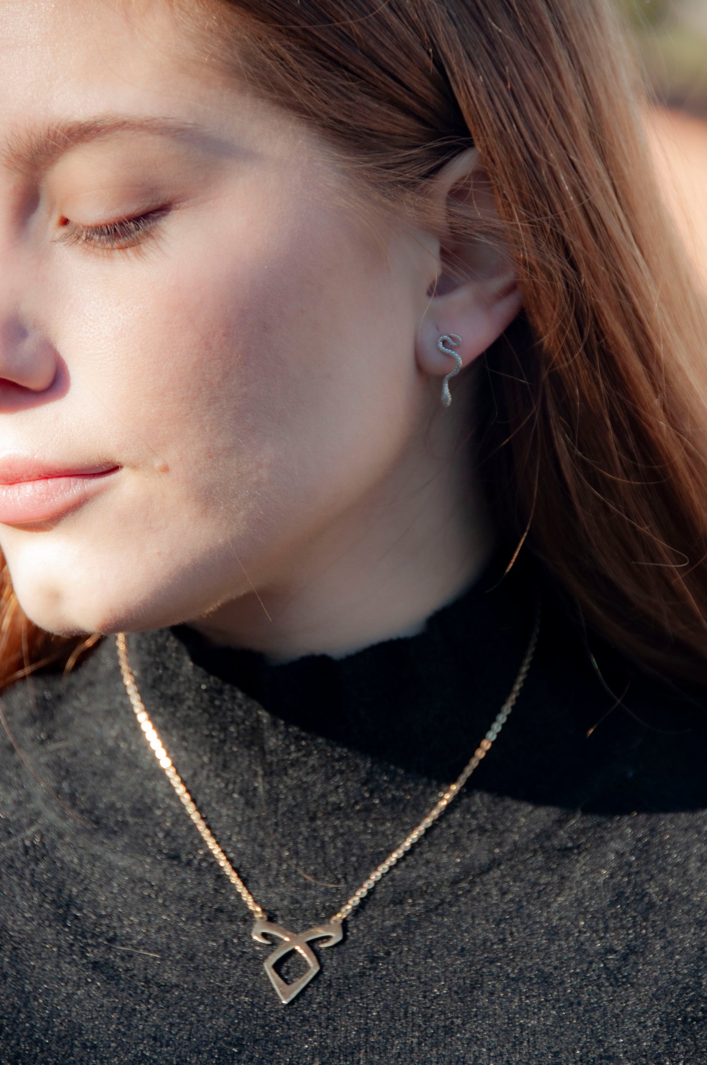 Angelic Power Rune Necklace - Brass