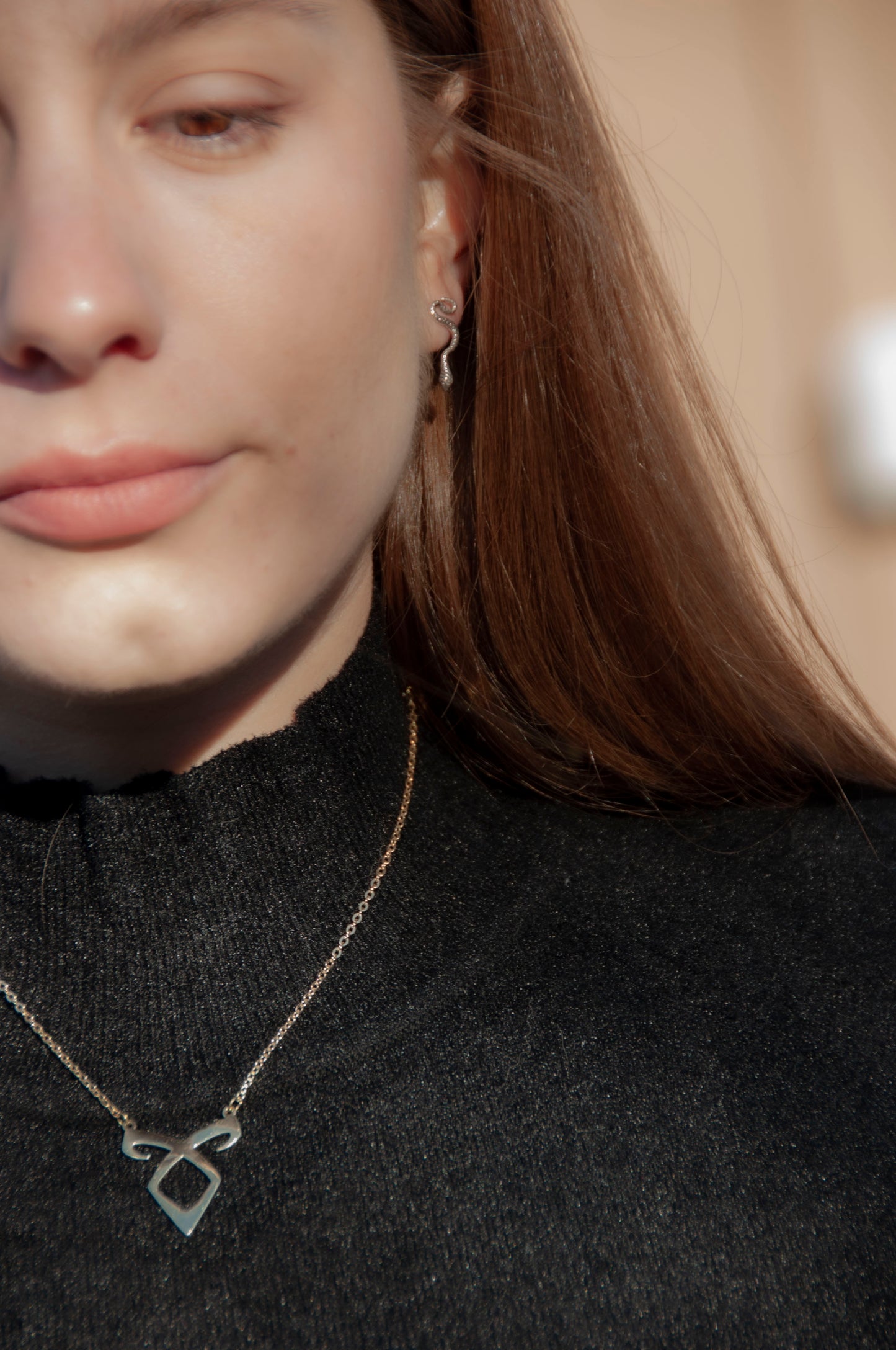 Angelic Power Rune Necklace - Brass