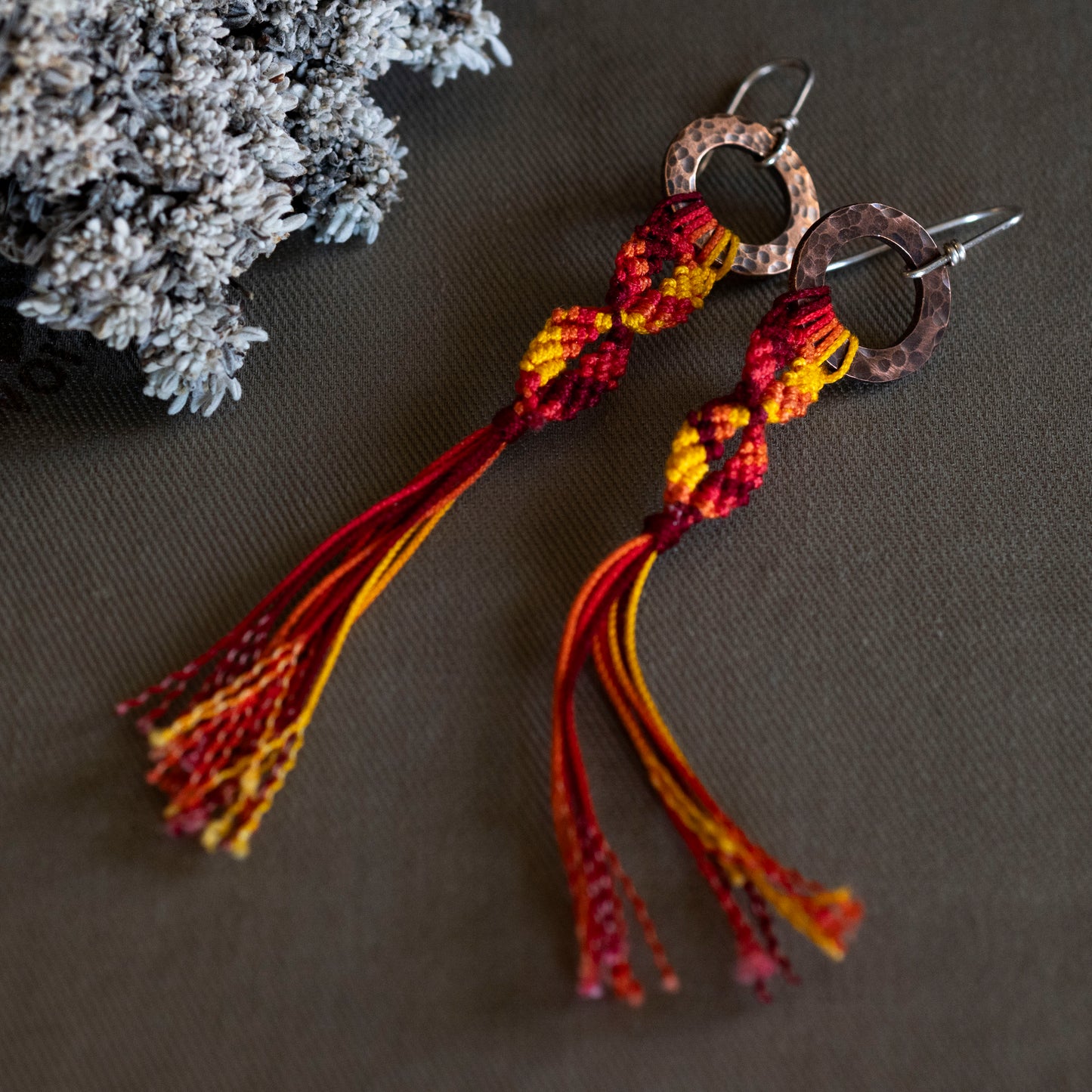 The Fire Horse Earrings - OOAK