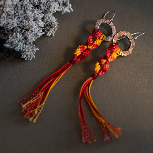 The Fire Horse Earrings - OOAK