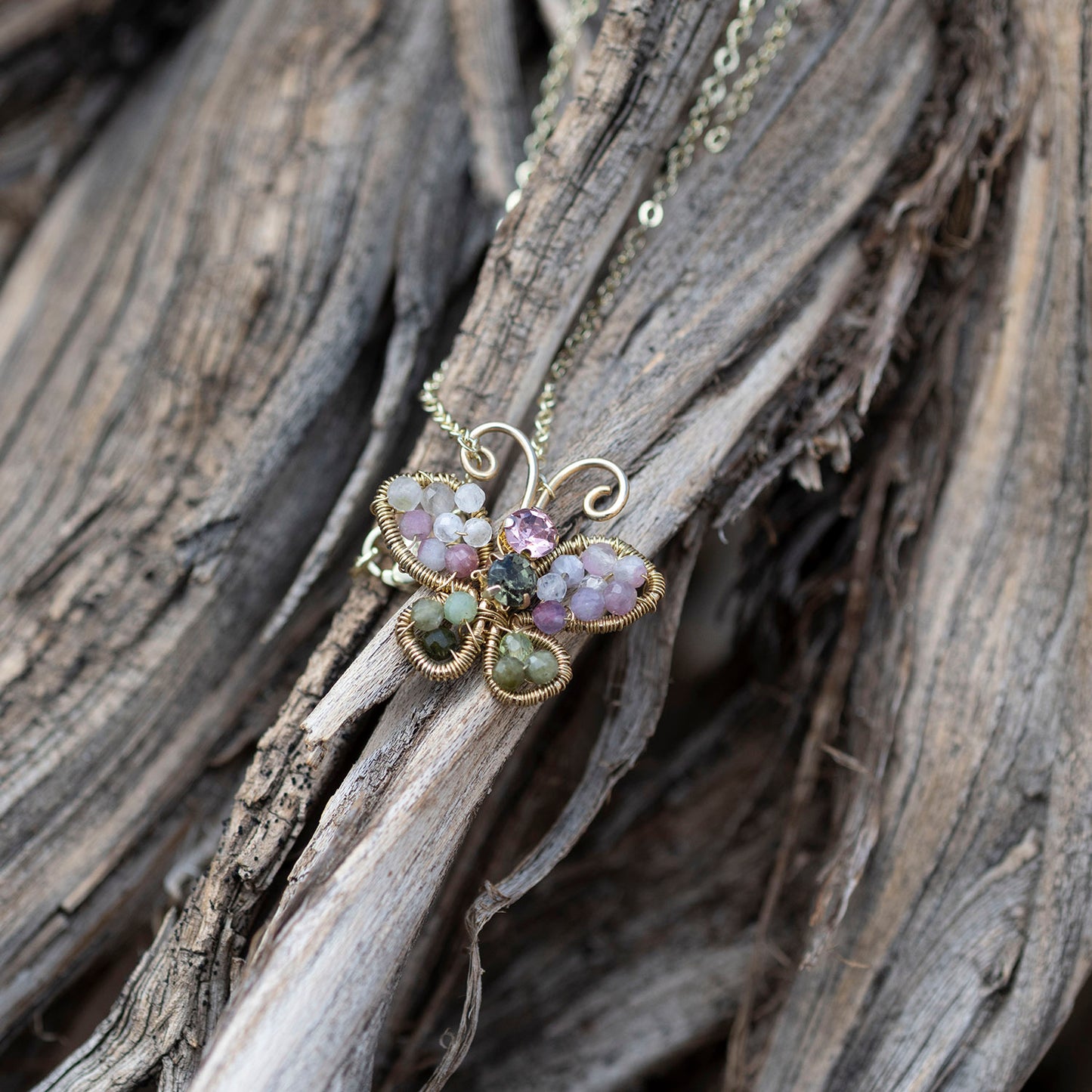 Jeweled Butterfly Necklace