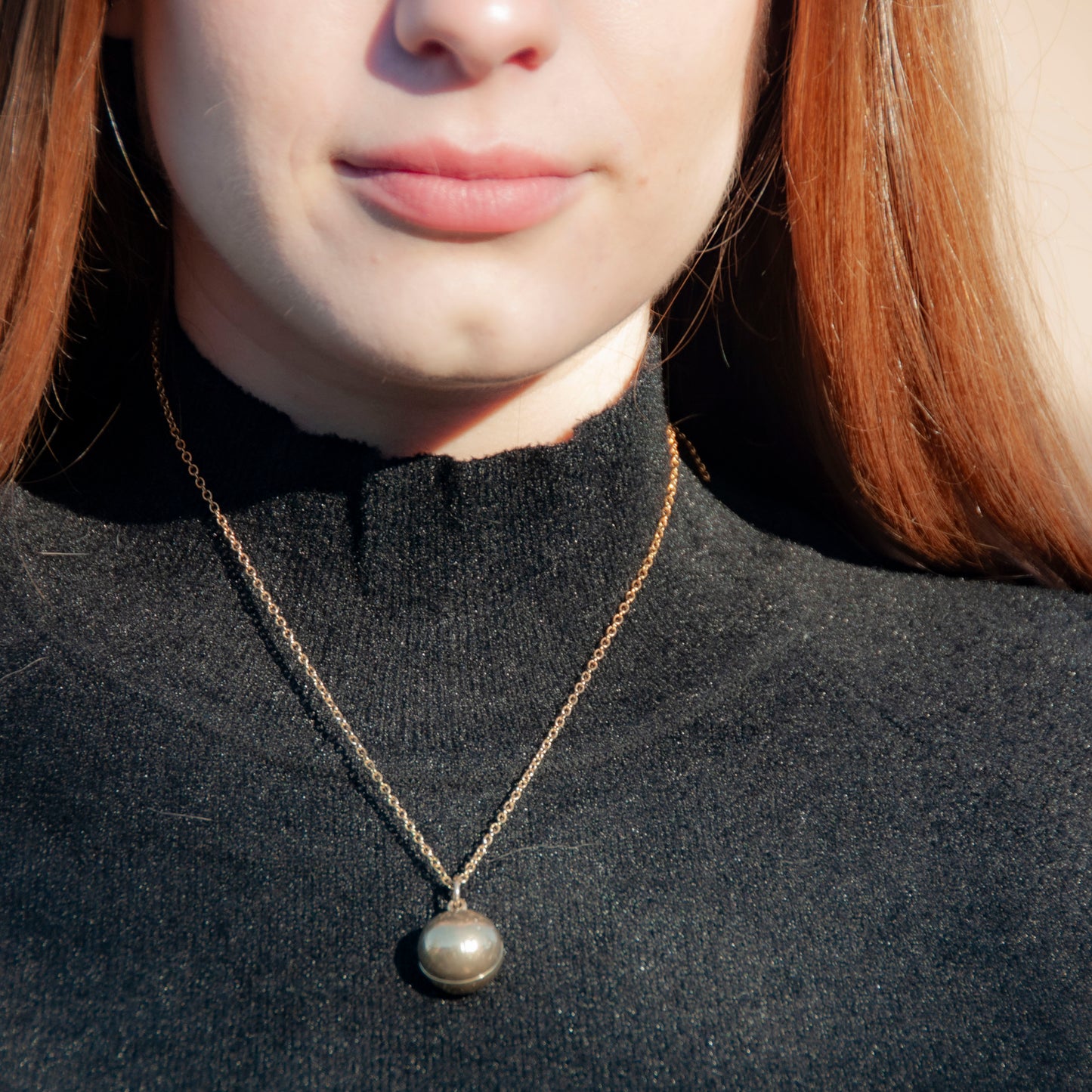 Cordelia's Globe Necklace Brass