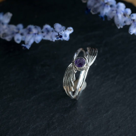 Illyrian Inspired Wing Ring ALL SILVER