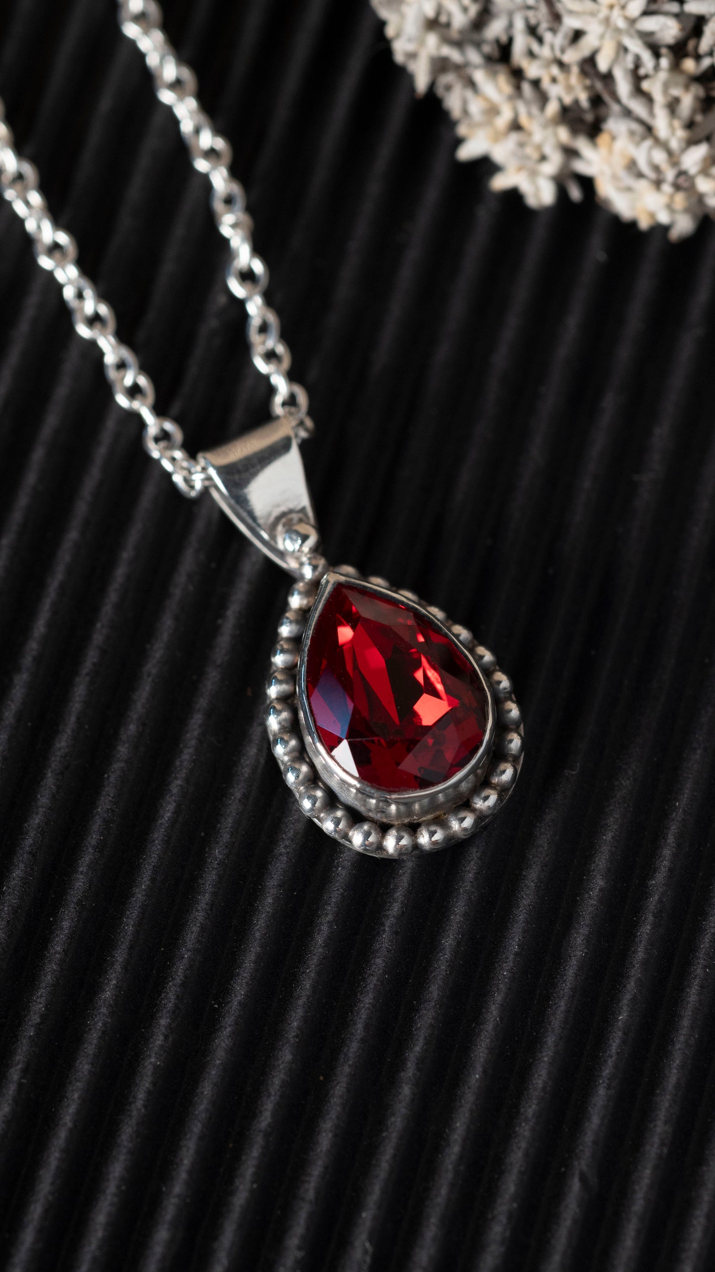 Isabelle's Ruby Drop Necklace (small)