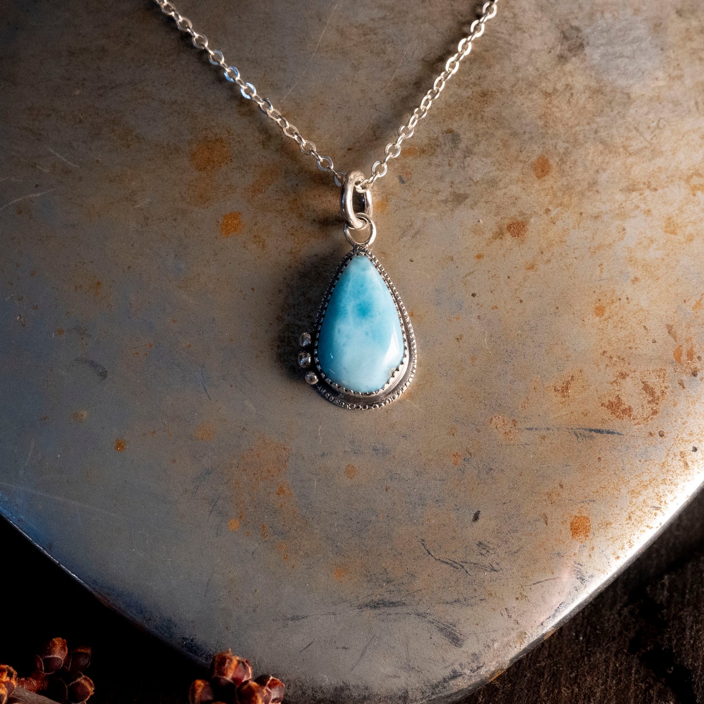 Larimar Drop Pendant