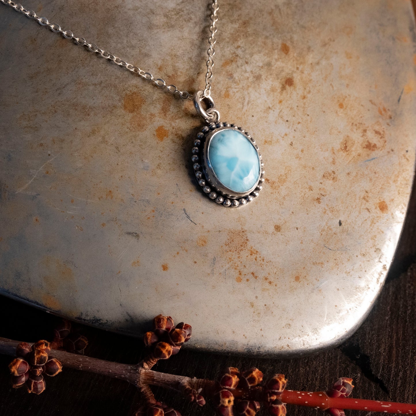 Larimar Oval Necklace