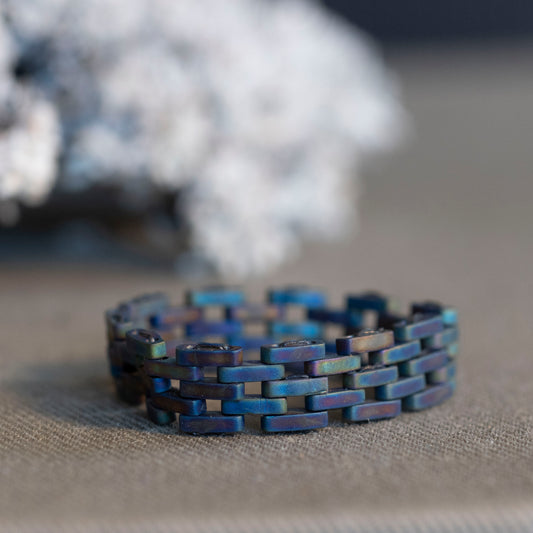 Panther Style Beaded rings - Hebel Design