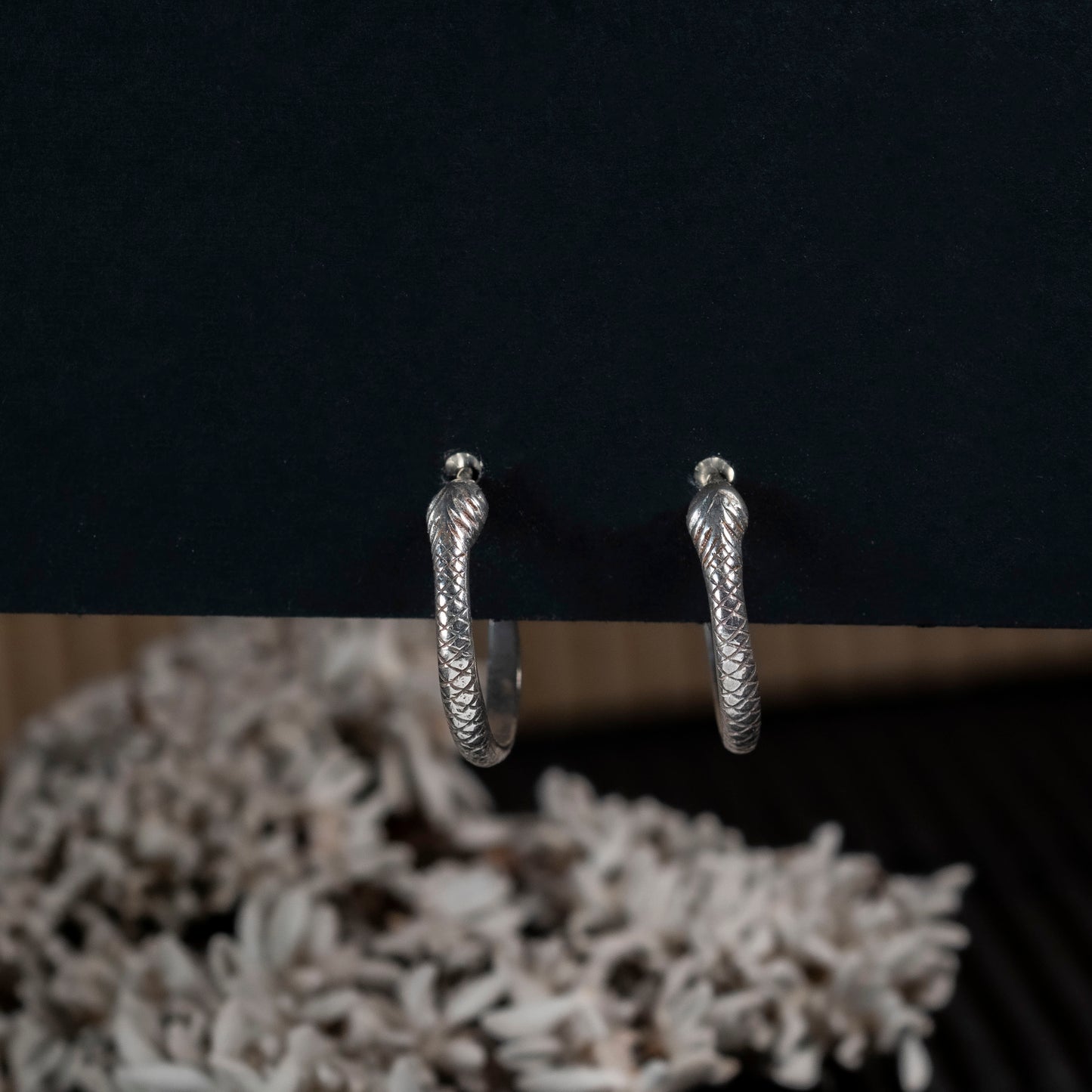 Tiny Snake Hoop Earrings