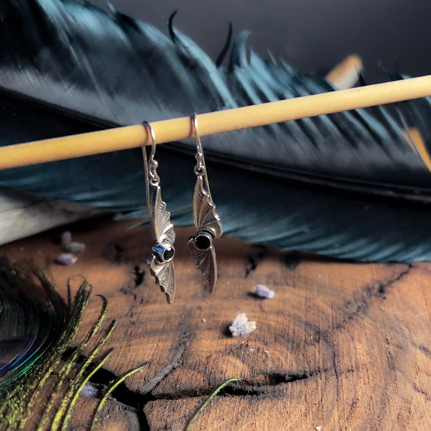 Wing in Stone Earrings
