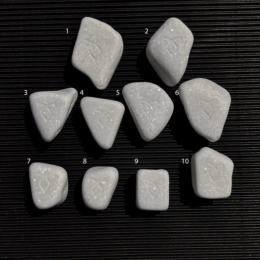 Santorini Marble Angelic Power Rune palm stone for Shadowhunters fans.
