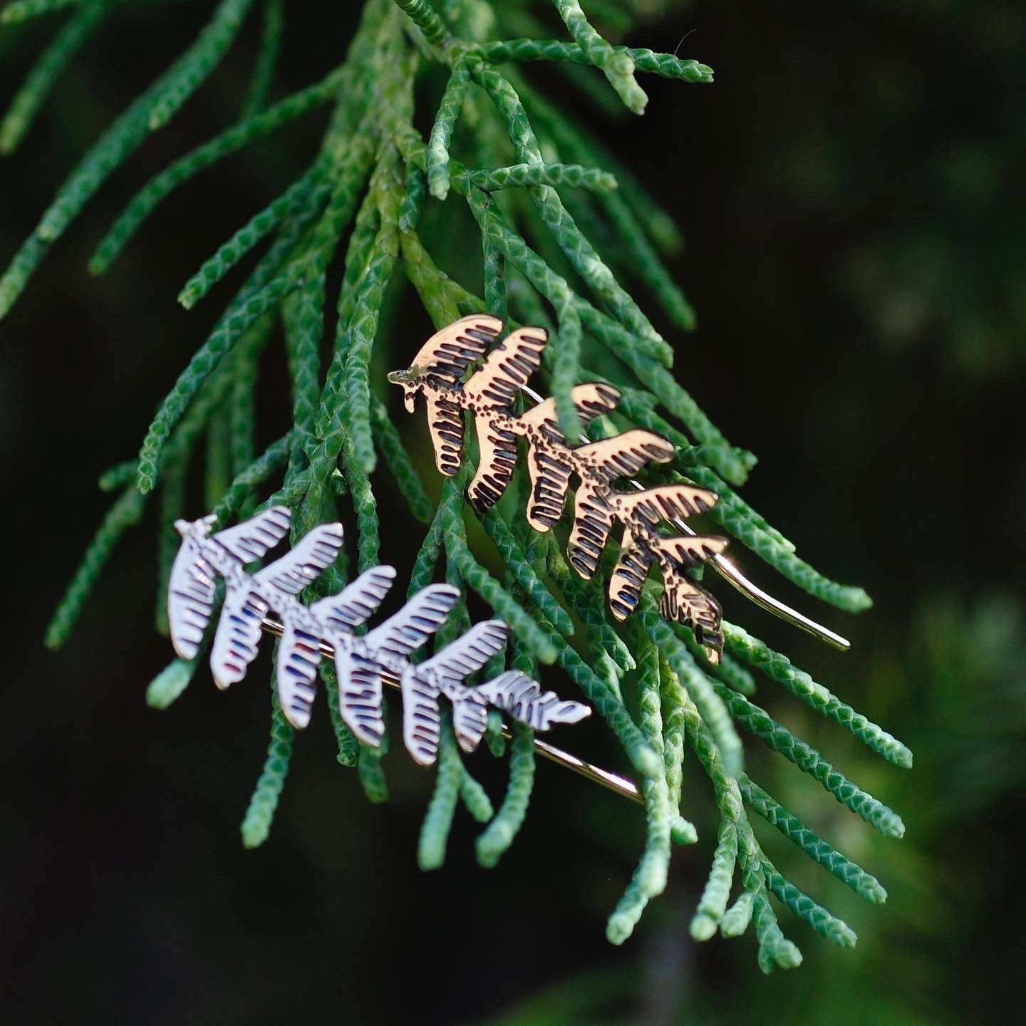 Anna's Maidenhair Fern Earrings