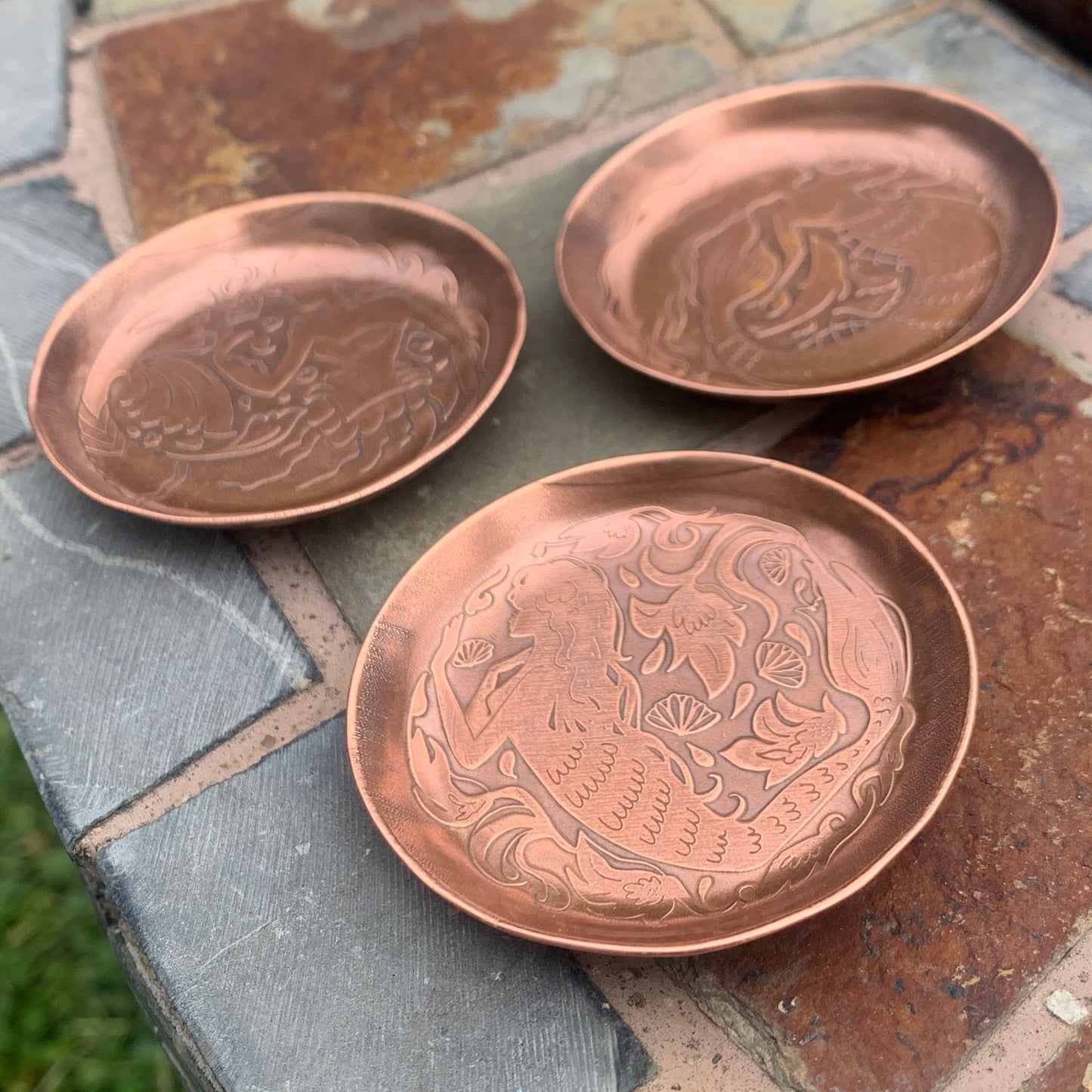 Mermaid Copper Dish
