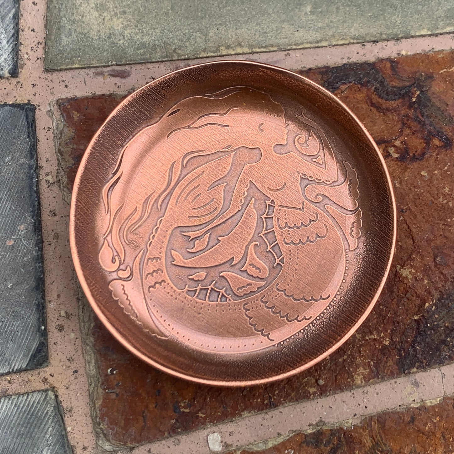 Mermaid Copper Dish