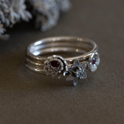 The Monthly Bloom Stacker Rings - Hebel Design