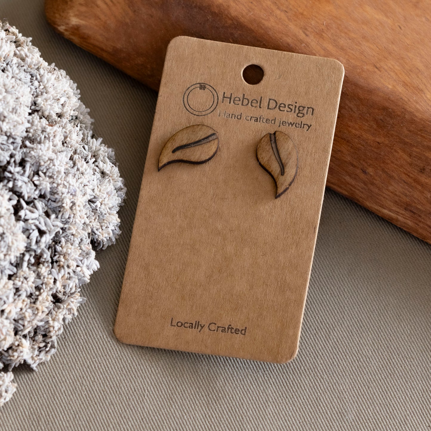 Wooden Post Earrings - Hebel Design