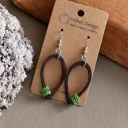 Wooden Dangle Earrings - Hebel Design