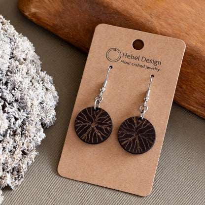 Wooden Dangle Earrings - Hebel Design