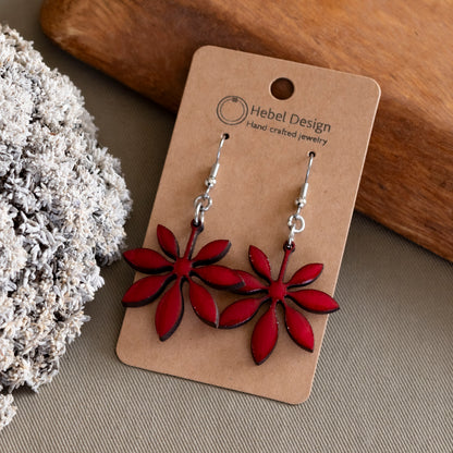 Wooden Dangle Earrings - Hebel Design