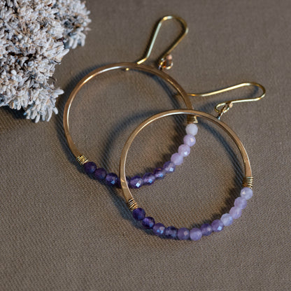 The Ethereal Orbit Hoops - OOAK - Hebel Design