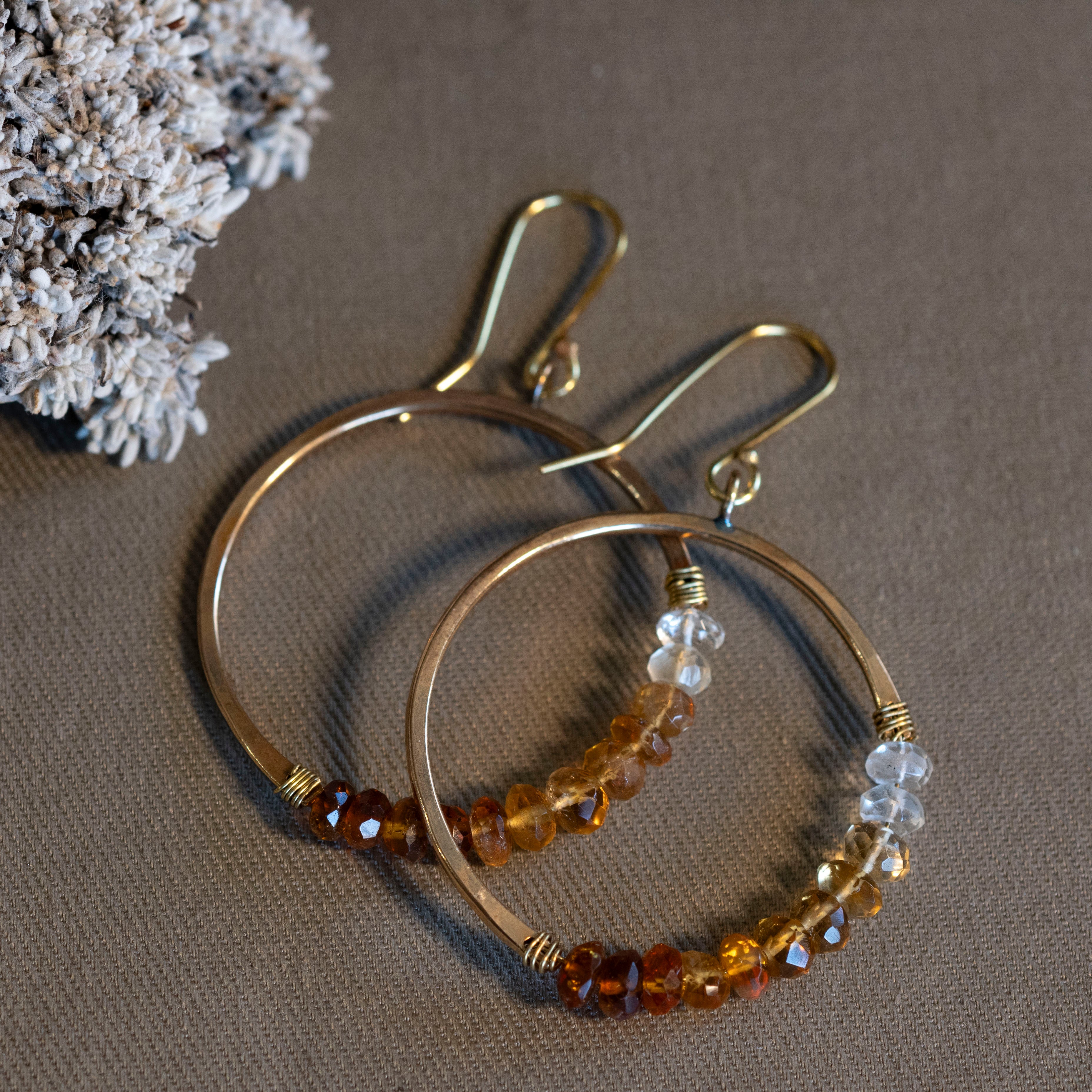 The Ethereal Orbit Hoops - OOAK - Hebel Design