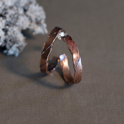 The Rolled Copper Hoops - OOAK