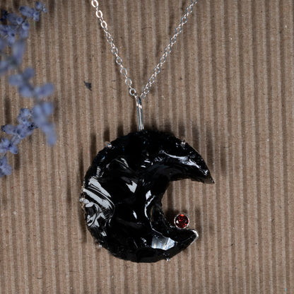 Stone Crescent Necklace