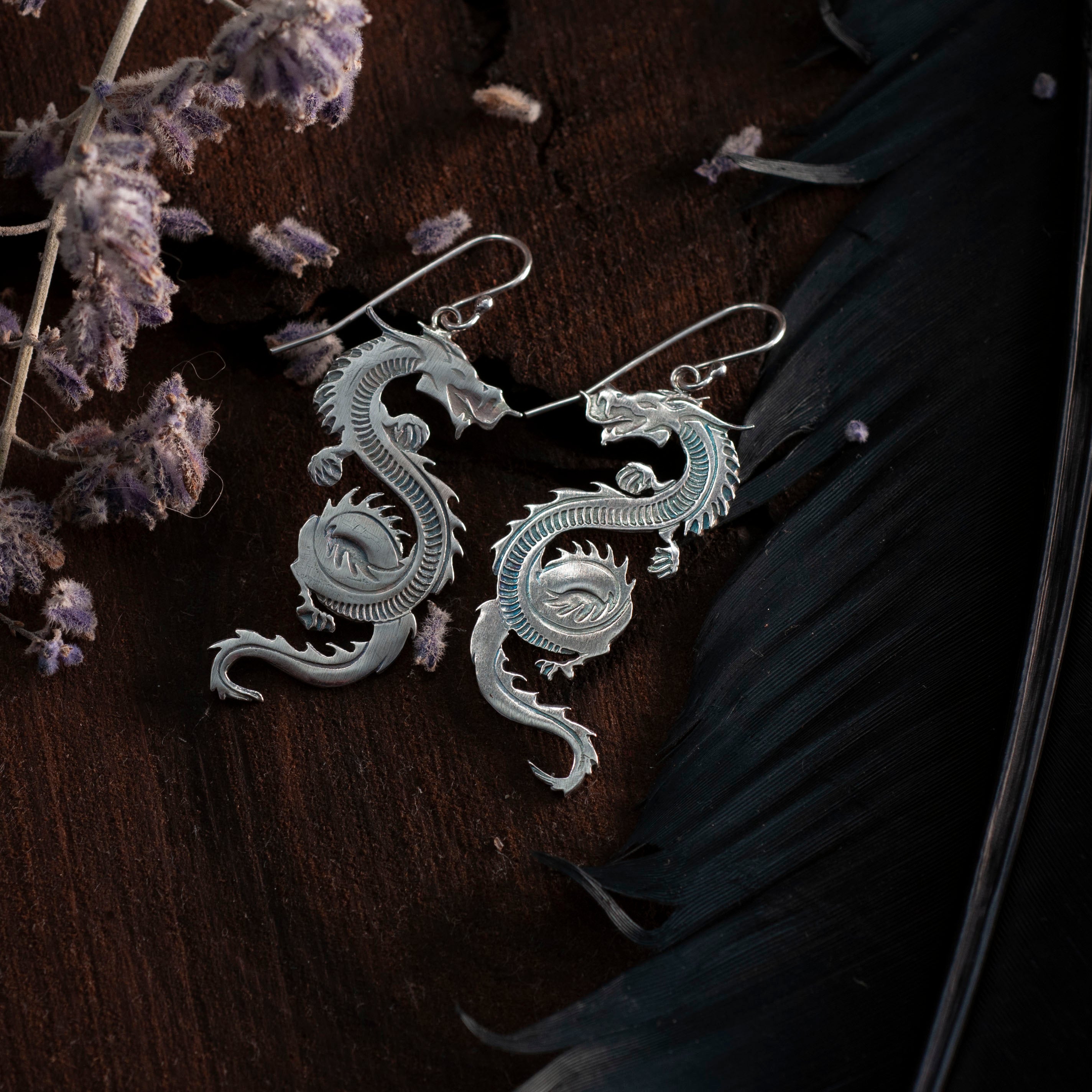 dragon earrings