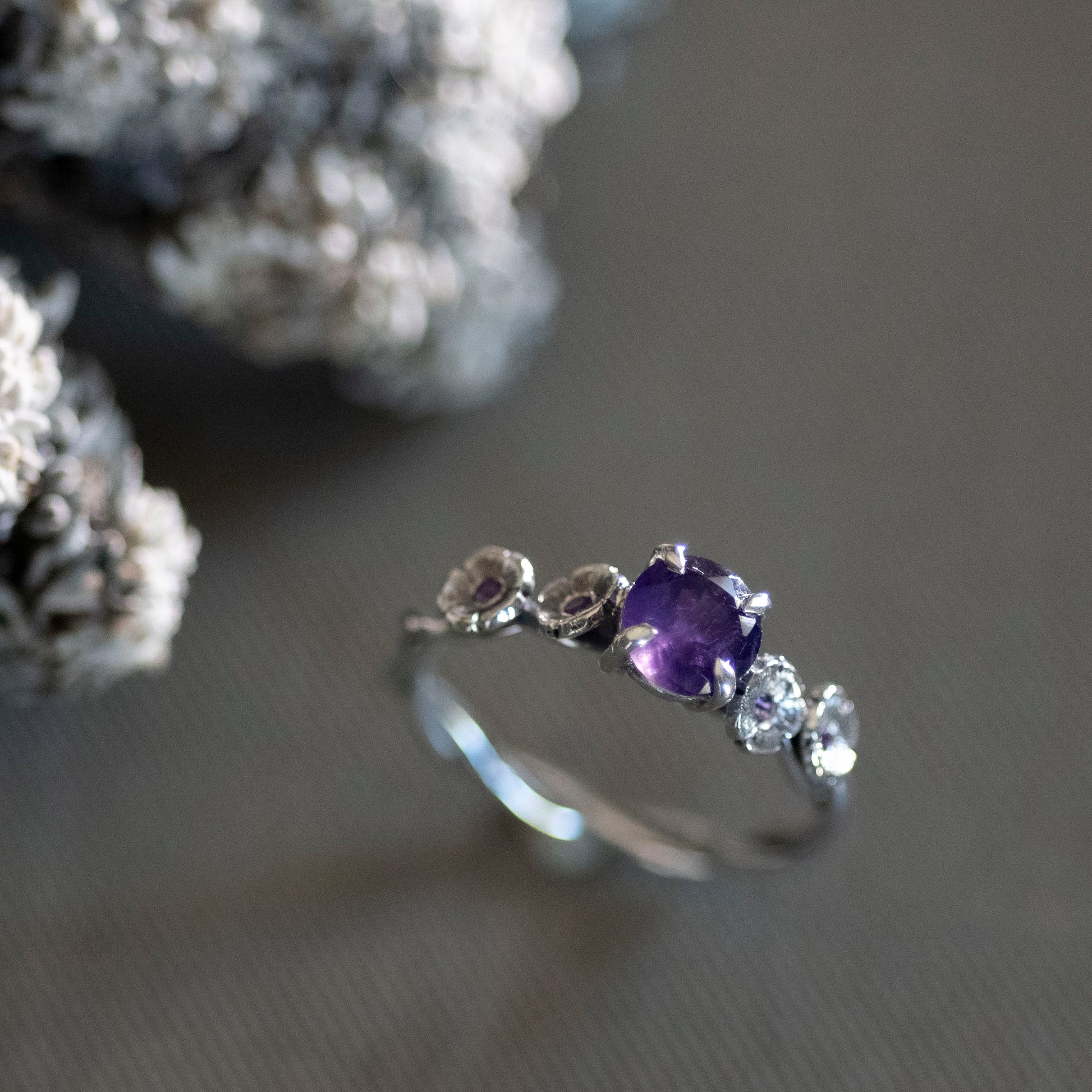 February Violet & Amethyst Ring - Hebel Design
