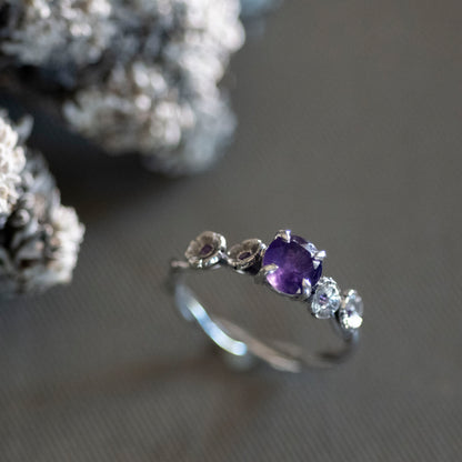 February Violet & Amethyst Ring - Hebel Design