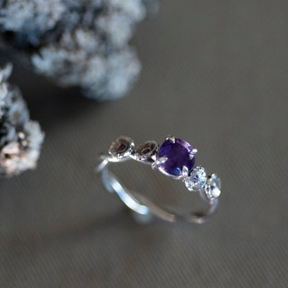 February Violet & Amethyst Ring - Hebel Design