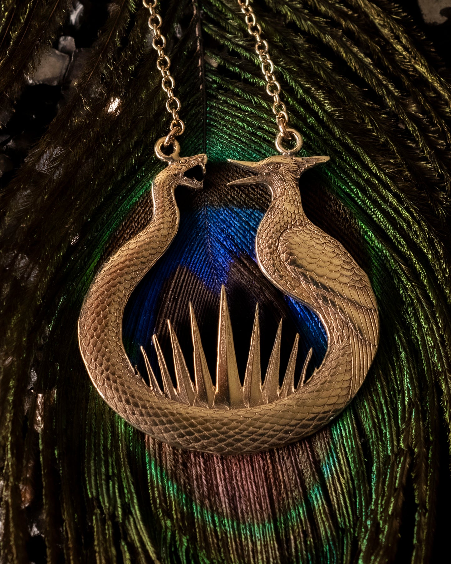 Brass Flint Striker Pendant - Dimentional