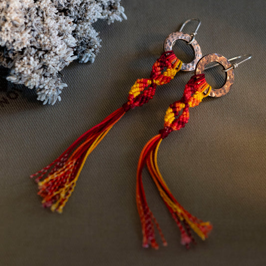 The Fire Horse Earrings - OOAK