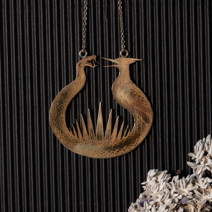 The Reaping the Sunrise inspired necklace on a gold plated chain