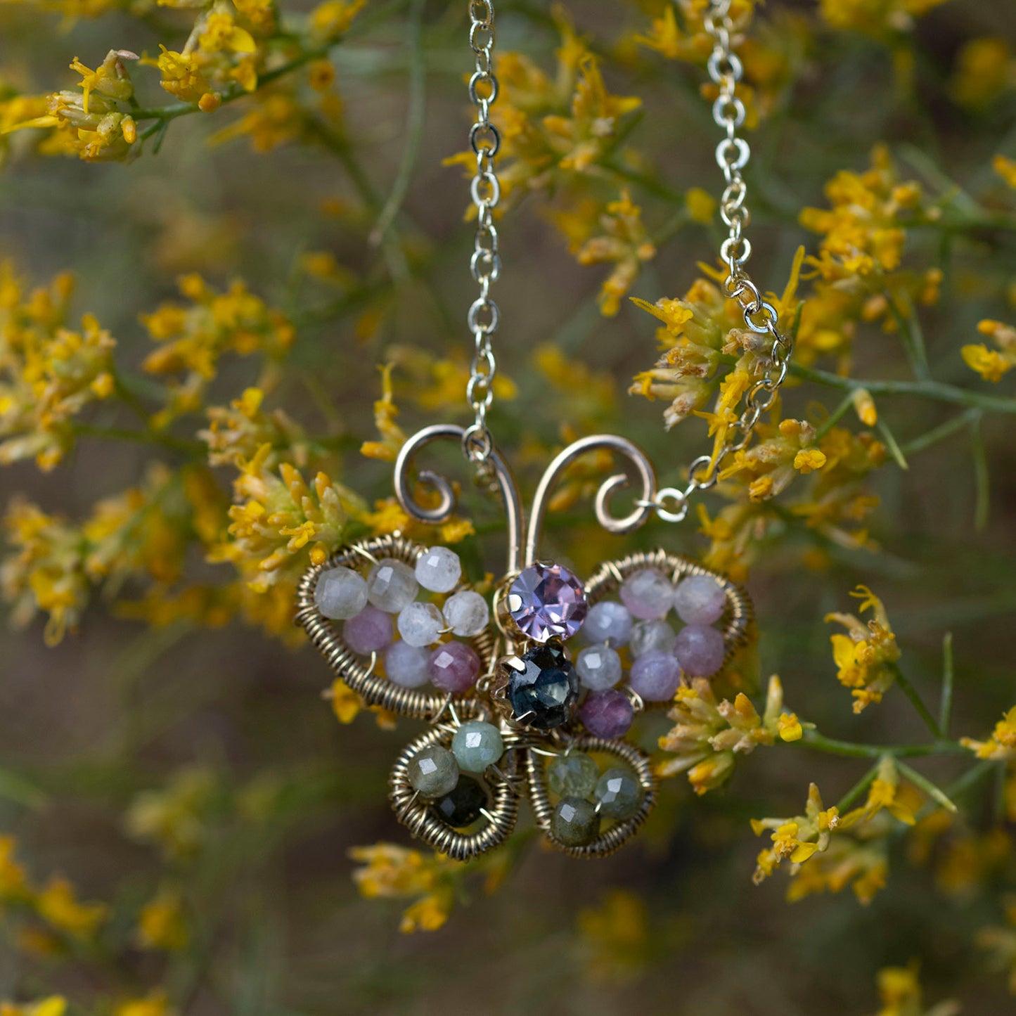 Jeweled Butterfly Necklace