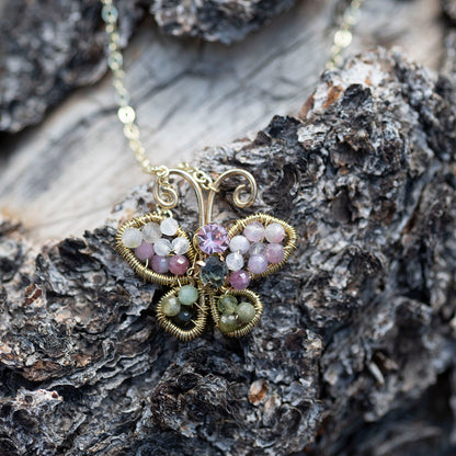Jeweled Butterfly Necklace