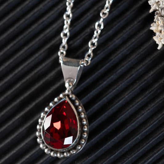 detail of Isabelle's Ruby Necklace