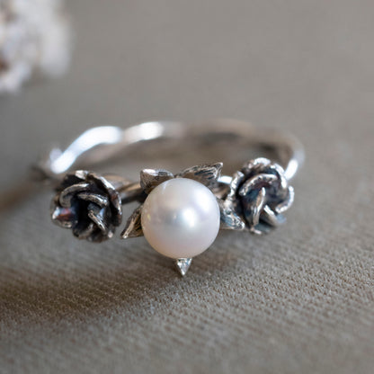 June Rose and Pearl Ring