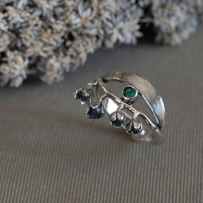 May Lily of the Valley & Emerald Ring - Hebel Design