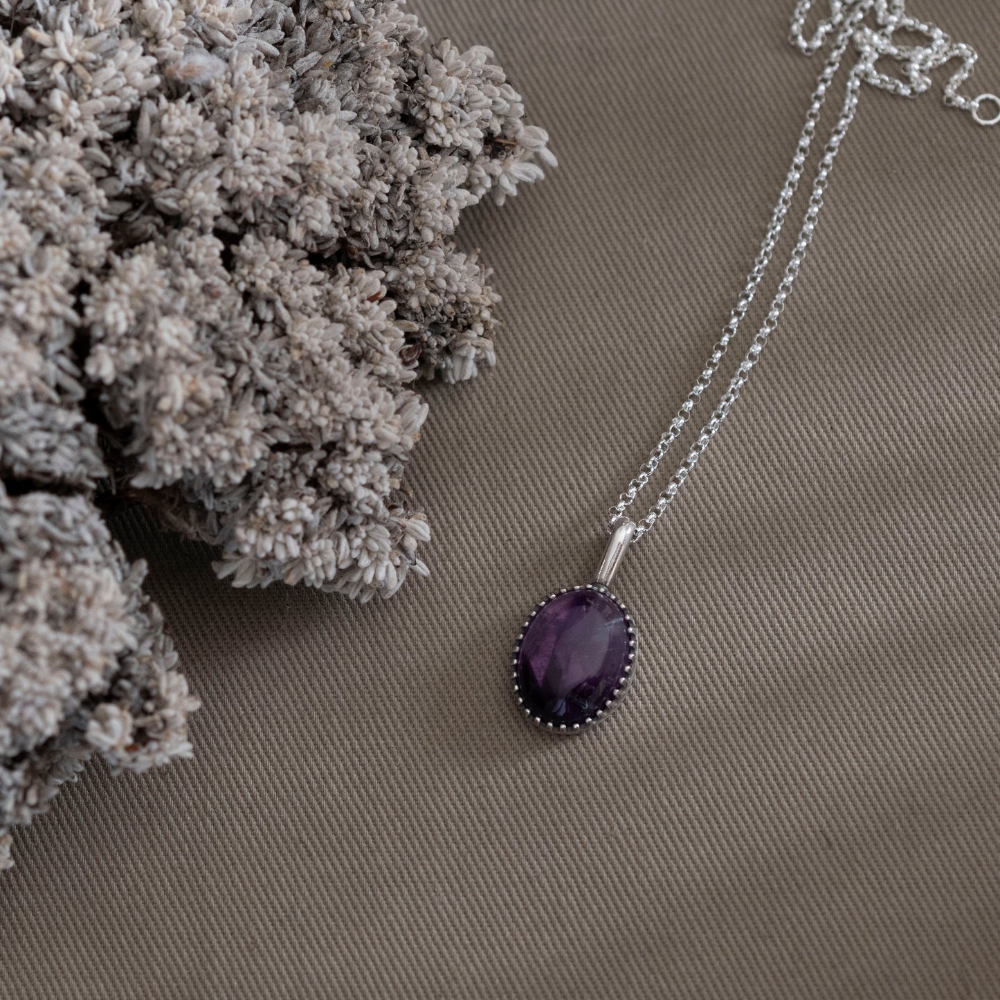 "Wild Flower" Amethyst Pendant - Hebel Design