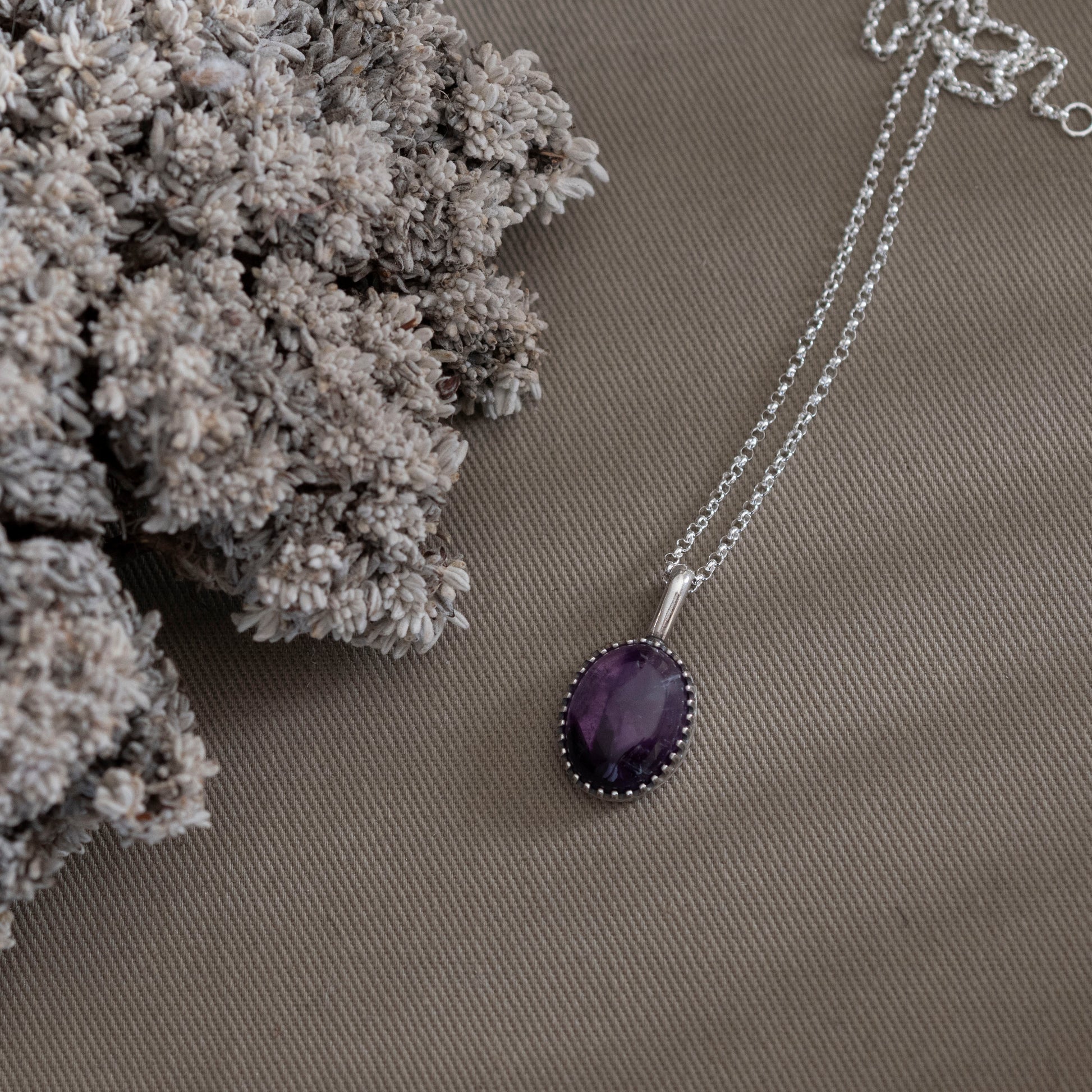 "Wild Flower" Amethyst Pendant - Hebel Design