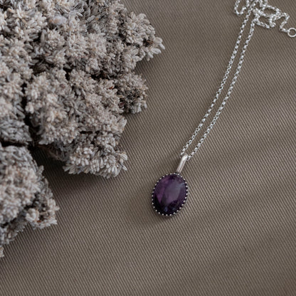 "Wild Flower" Amethyst Pendant - Hebel Design