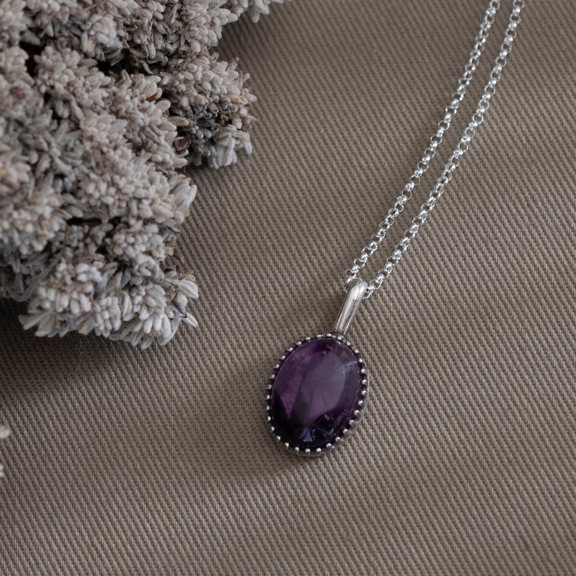 "Wild Flower" Amethyst Pendant - Hebel Design