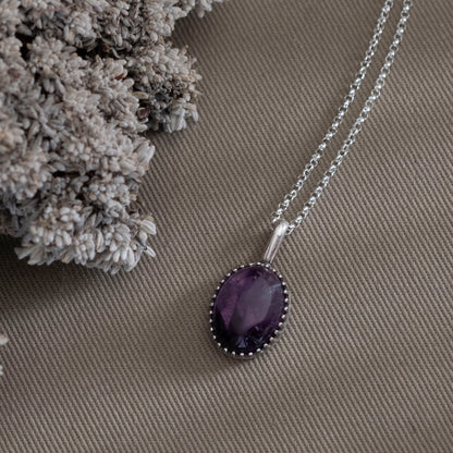"Wild Flower" Amethyst Pendant - Hebel Design