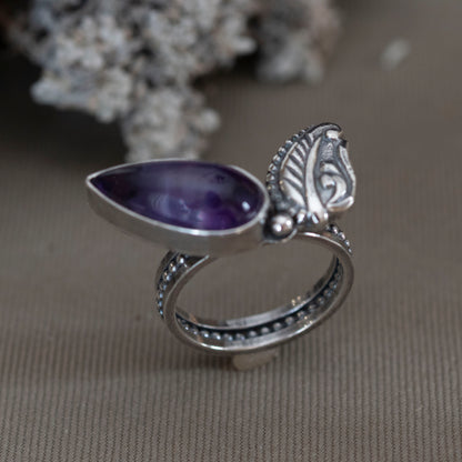 The Amethyst Foliage Ring - Hebel Design