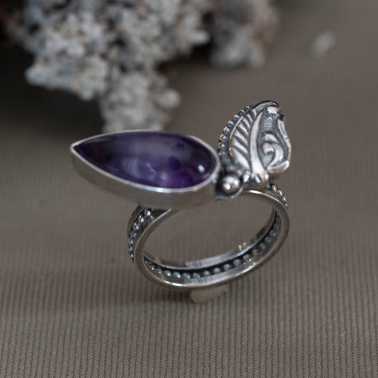 The Amethyst Foliage Ring - Hebel Design