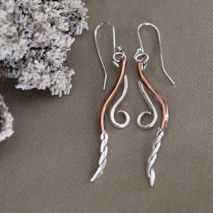The Mane &amp; The Rein: Mixed Metal Earrings - Hebel Design