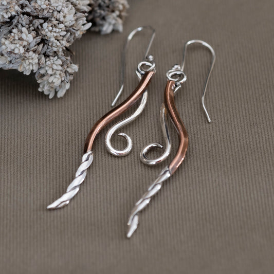 The Mane &amp; The Rein: Mixed Metal Earrings - Hebel Design