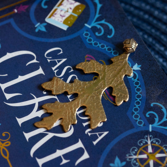 Brass Oak Leaf Bookmark