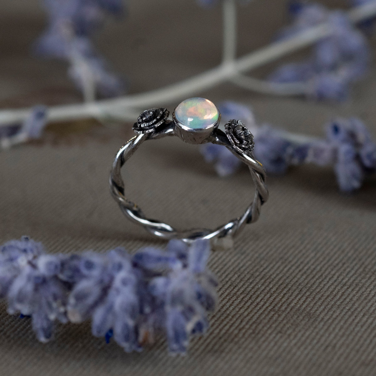 October Opal and Marigold Ring