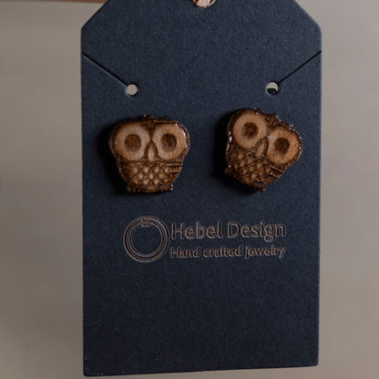 Wooden Earrings Post Single Pair